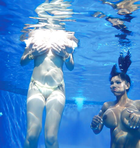 Inviting bombshells Chica and Valory Irene in sexy panties having lesbian fun 